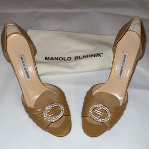 Manolo Blahnik, SEDARABY, silver heels  size 40